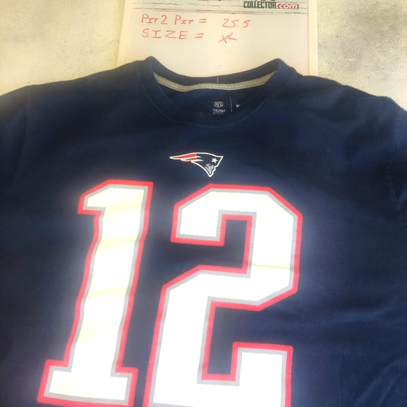 Nike Tom Brady #12 New England Patriots Jersey Tee size XL - Picture 3 of 5